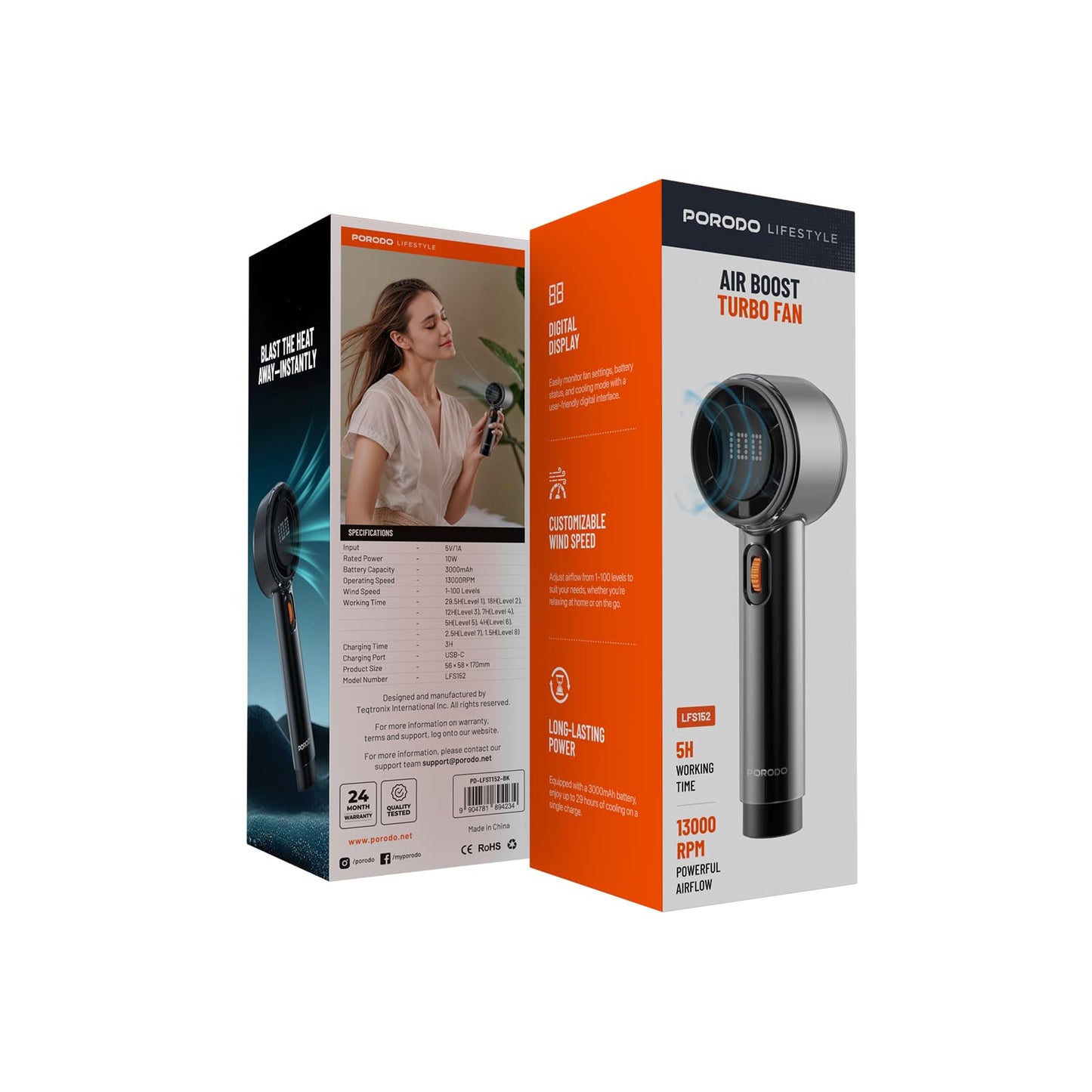 Porodo Lifestyle Air Boost Turbo Fan