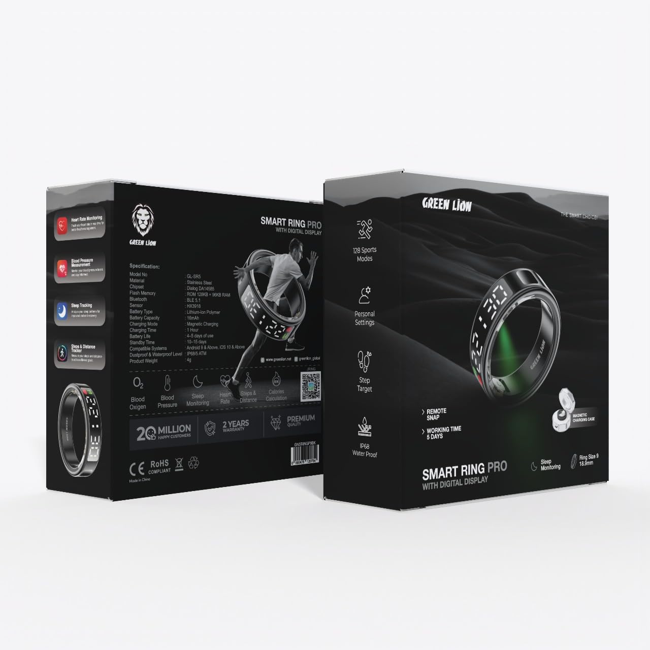 Green Lion Smart Health Tracker Ring