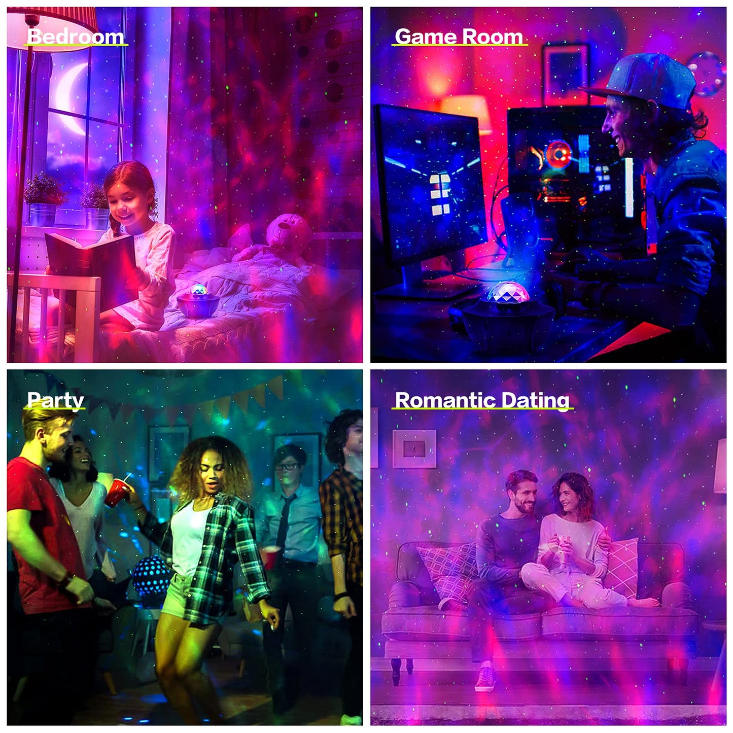 Galaxy Star & Nebula Projector with Bluetooth Speaker