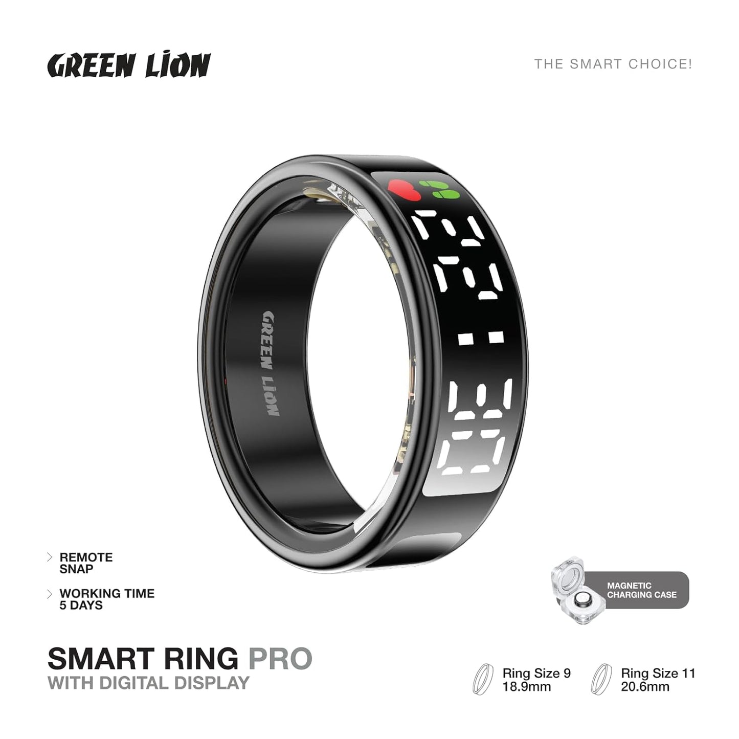 Green Lion Smart Health Tracker Ring