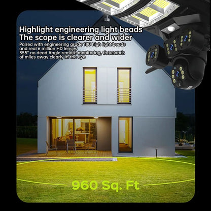 4K Triple-Lens Solar Security Light Camera