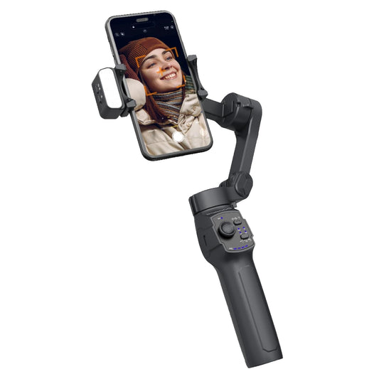 Porodo 3-Axis Gimbal Stabilizer with Magnetic Fill Light