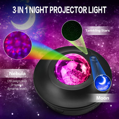 Galaxy Star & Nebula Projector with Bluetooth Speaker