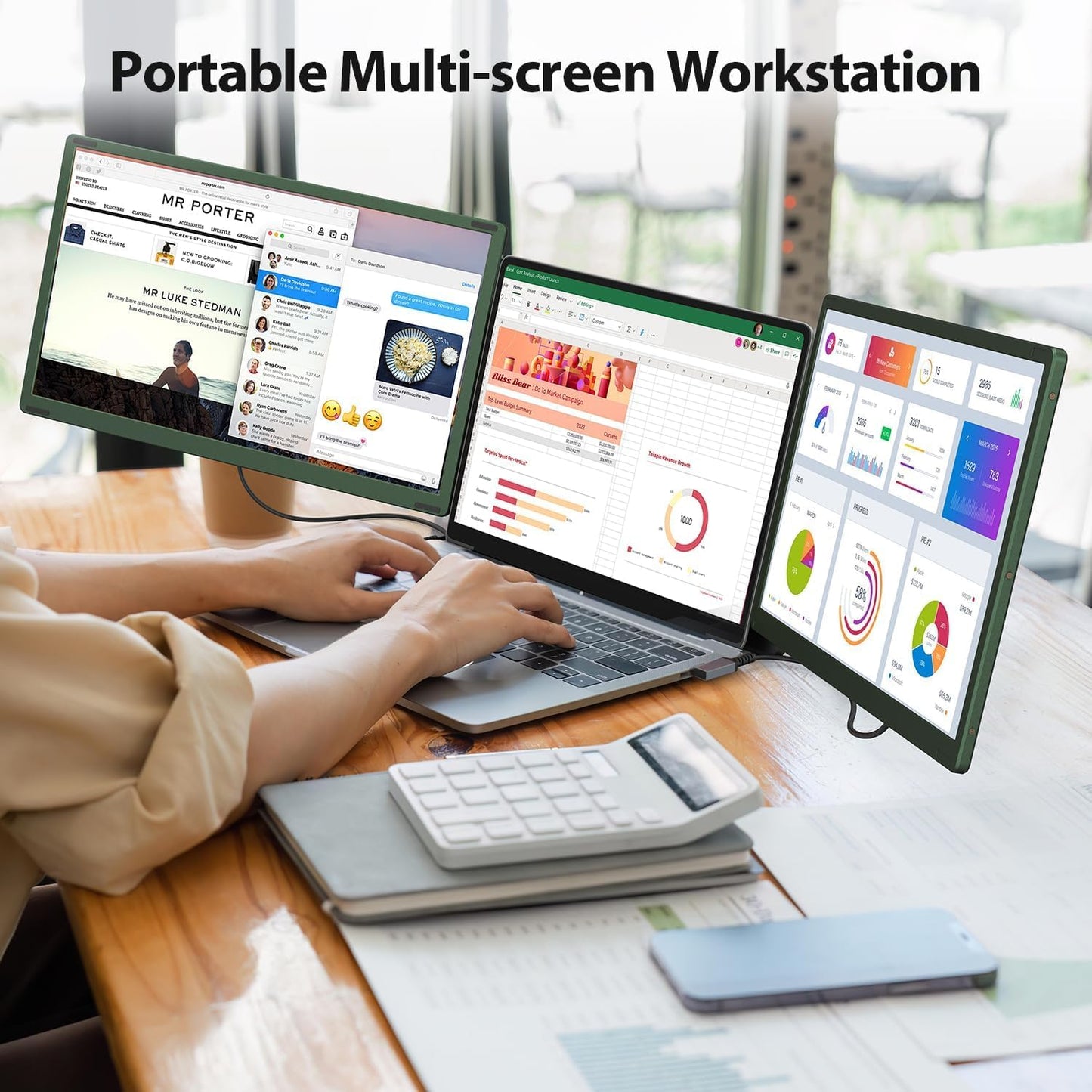 TriFoldView Pro - Portable Screen Extender