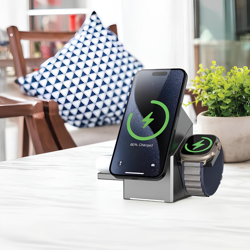 Green Lion Power Trio™ – 3-in-1 Magnetic Wireless Charger