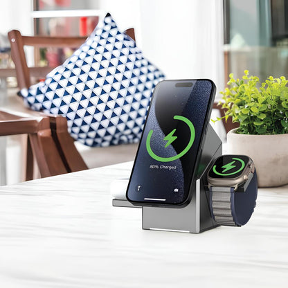 Green Lion Power Trio™ – 3-in-1 Magnetic Wireless Charger