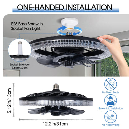 LumiFan™ Pro - Ceiling Light & Fan Combo