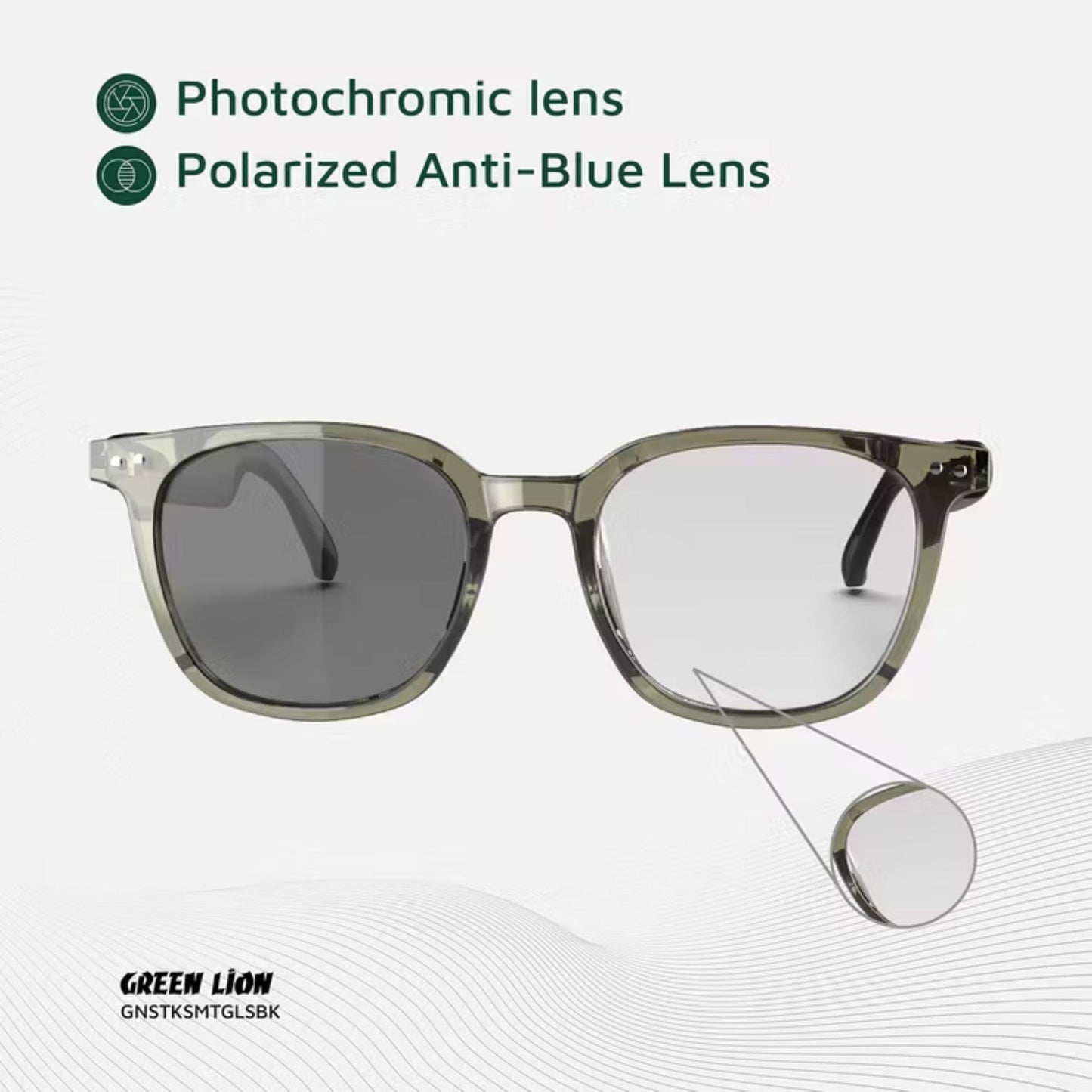 Green Lion Stockholm Smart Glasses – Black