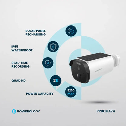 Powerology Built-in Solar Outdoor Camera