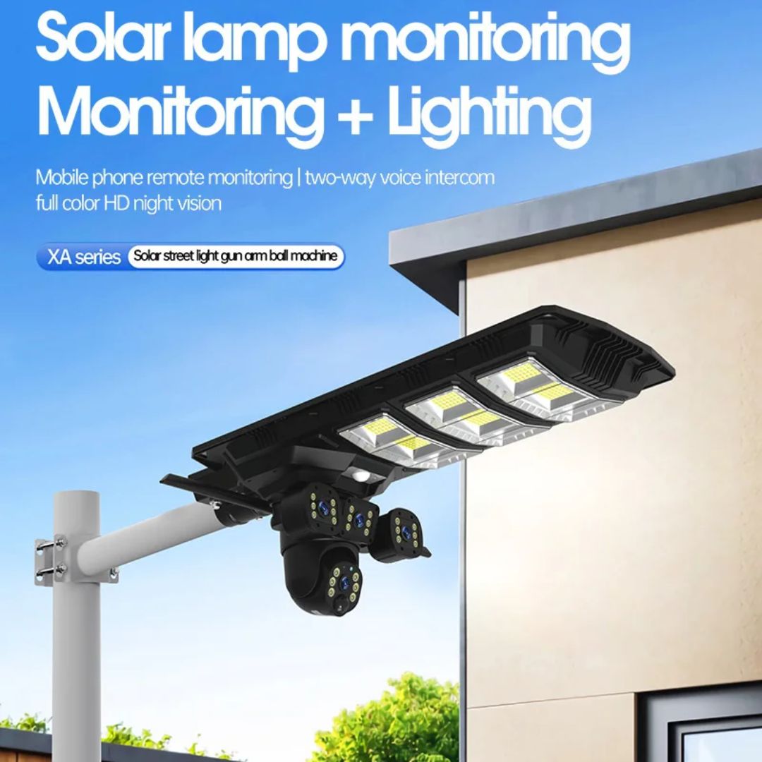 4K Triple-Lens Solar Security Light Camera